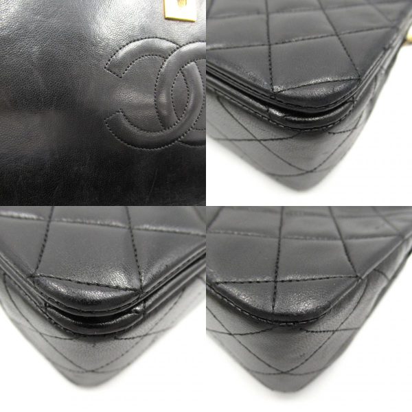 2101218055221 13c Chanel Matelasse Single Flap Shoulder Bag Black