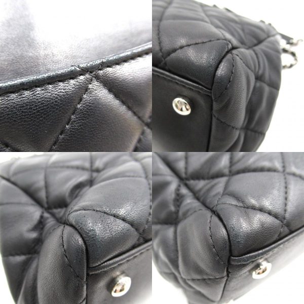 2101218055962 13c Chanel Chain Shoulder Bag Leather Black