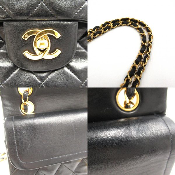 2101218056068 12c Chanel Matelasse Double Flap Shoulder Bag Black