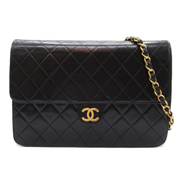 2101218056075 6 Chanel Matelasse Push Lock Shoulder Bag Black