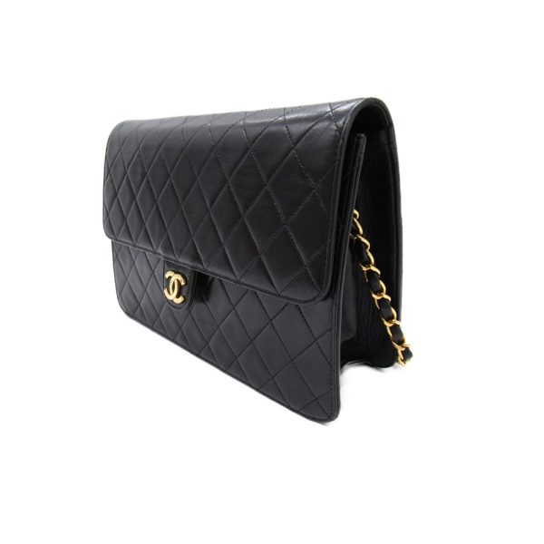 2101218056075 7 Chanel Matelasse Push Lock Shoulder Bag Black