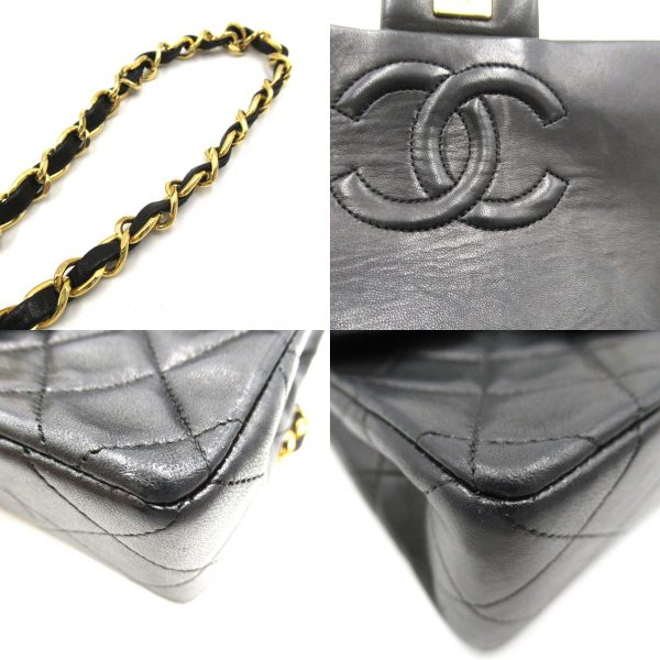 2101218056822 12c Chanel Mini Matelasse Chain Shoulder Bag Black