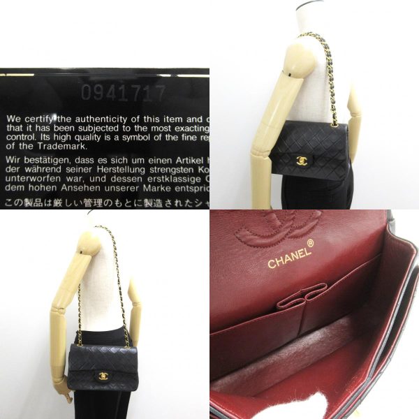 2101218058697 7c Chanel Matelasse Double Flap Chain Bag Black