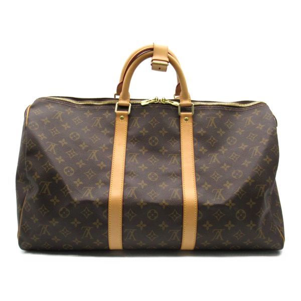 2101218059007 3 Louis Vuitton Keepall 50 Boston Bag Monogram Brown