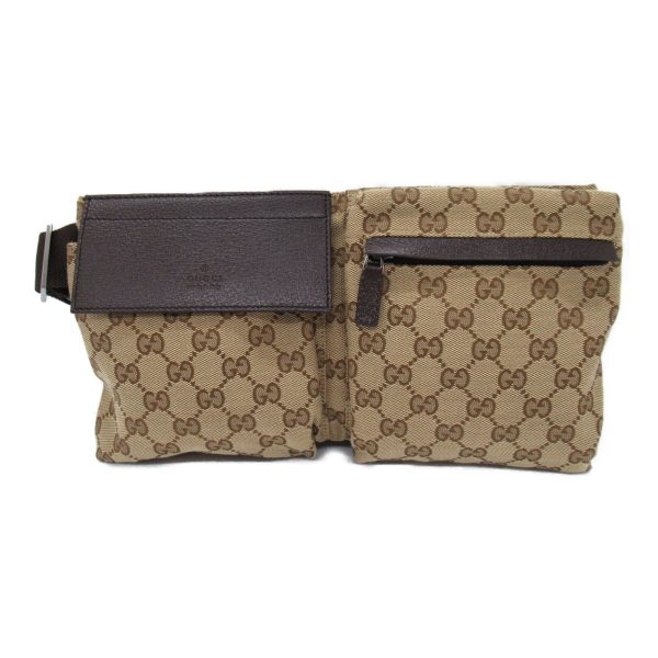 2101218060591 4 Gucci Waist Bag GG Canvas BeigeDark Brown