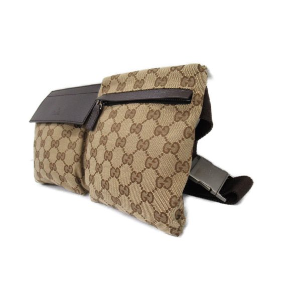 2101218060591 5 Gucci Waist Bag GG Canvas BeigeDark Brown