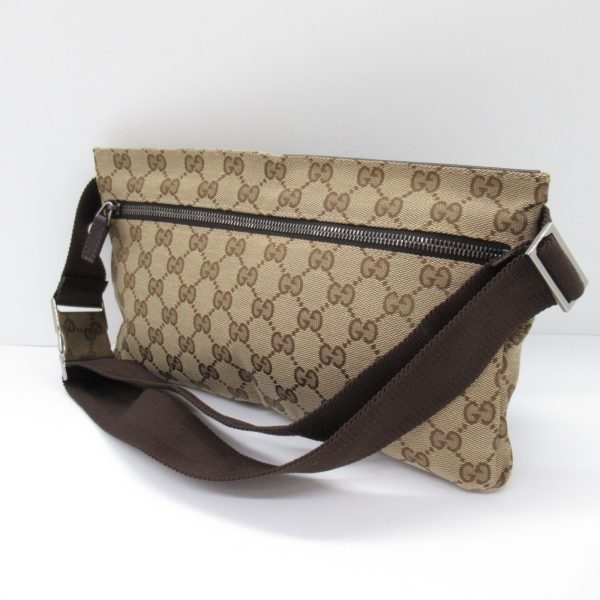 2101218060591 7 Gucci Waist Bag GG Canvas BeigeDark Brown