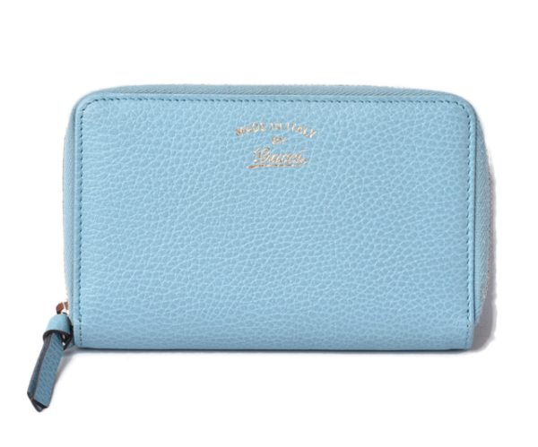 210128 05 g 1 GUCCI Fold Wallet Swing Leather Blue