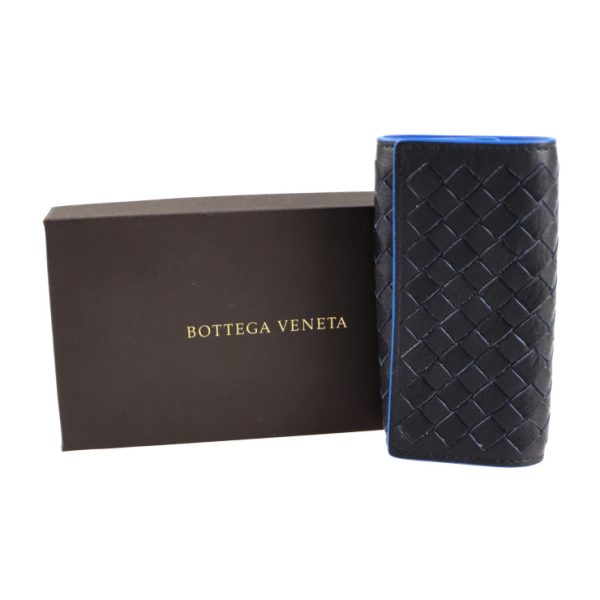 2102053008006 8 Bottega Veneta Intrecciato Key Leather Black Bag