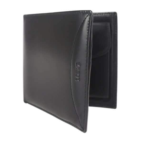 2102063002041 2 Loewe Calf Leather Bifold Wallet Black