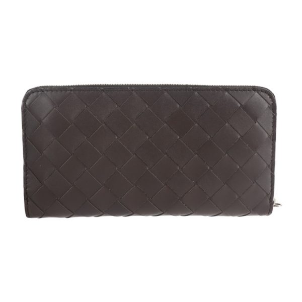 2102063002057 4 Bottega Veneta Intrecciato Long Leather Wallet Dark Brown