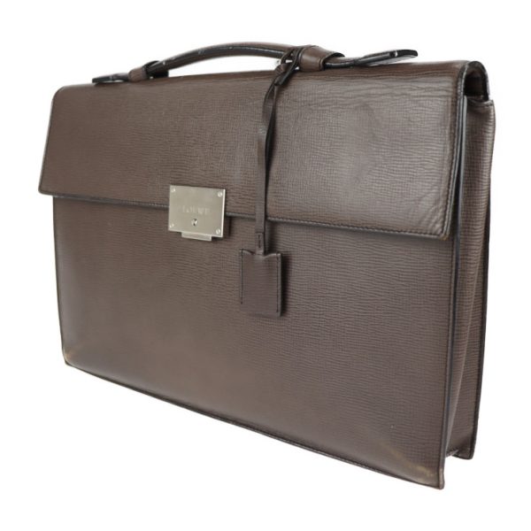 2102093007088 2 Loewe Briefcase Business Bag Leather Brown 2WAY Document Bag