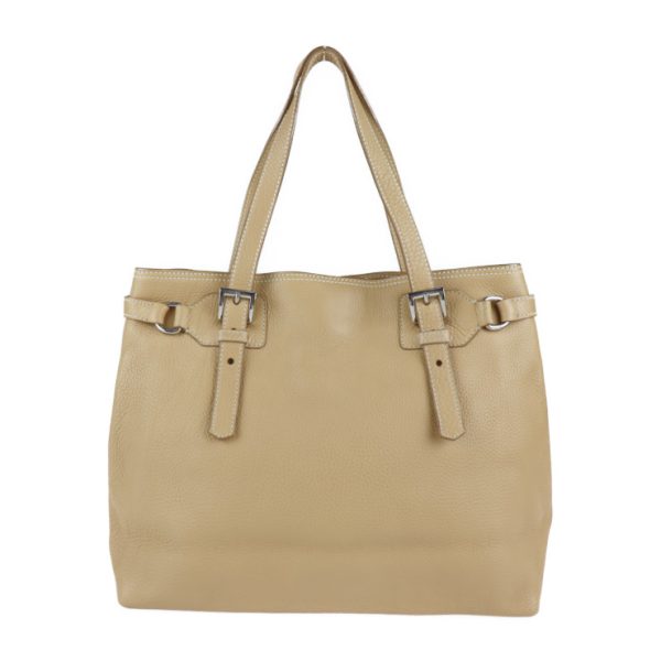 2102093007090 1 Prada Leather Tote Bag Beige