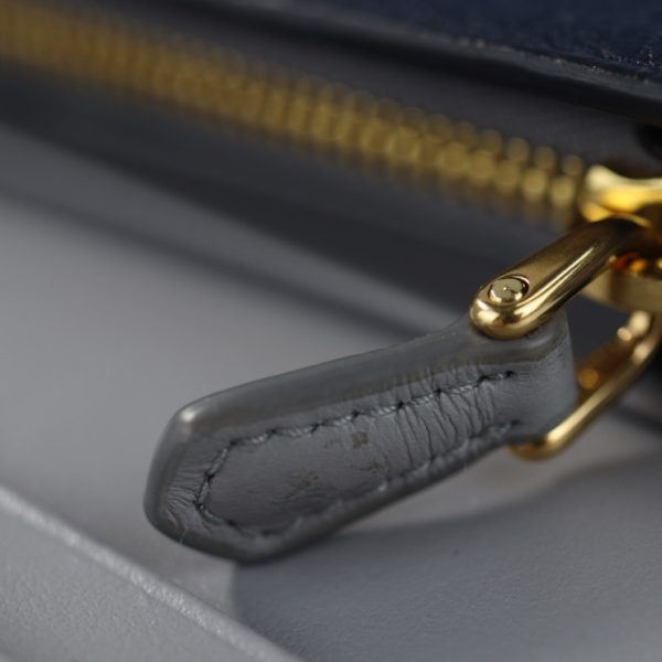 2102093007098 8 Prada Leather Bifold Wallet Navy