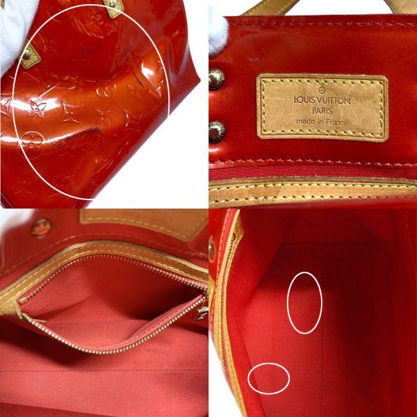 2102512 8 LOUIS VUITTON Lead PM Vernis Handbag Red