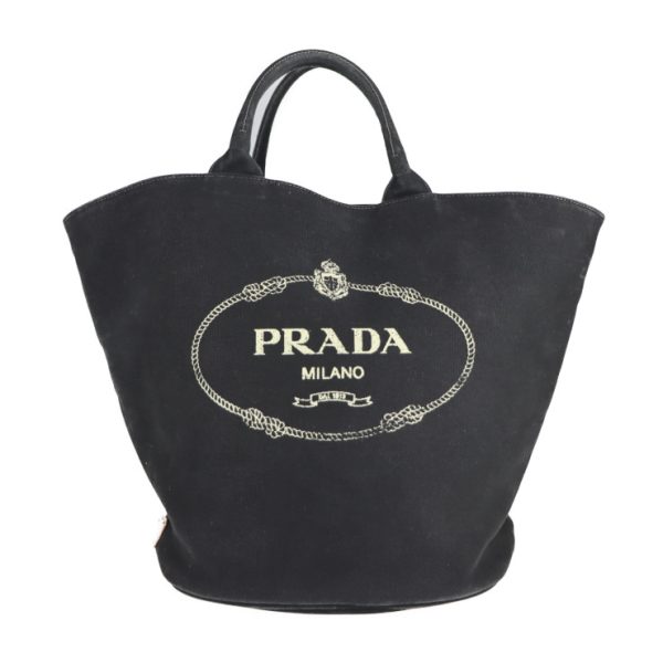 2103023002009 1 Prada Canvas Tote Bag Black