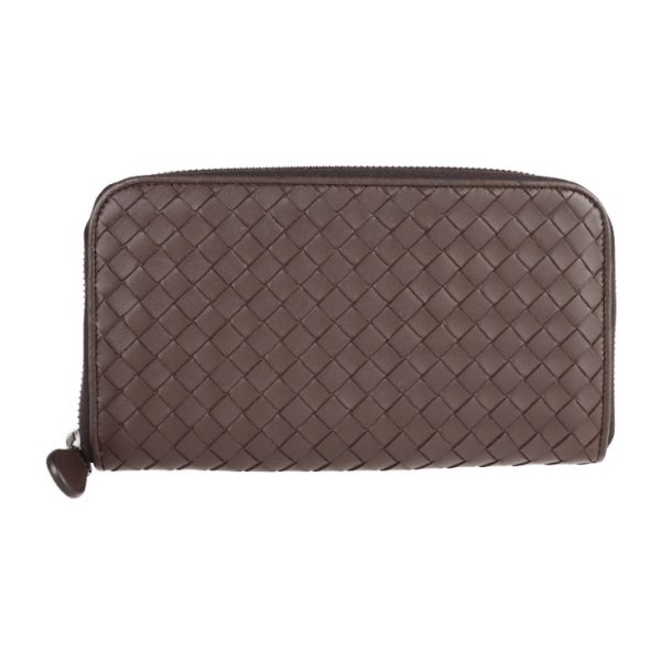 2103023002030 1 Bottega Veneta Intrecciato Long Wallet Leather Brown