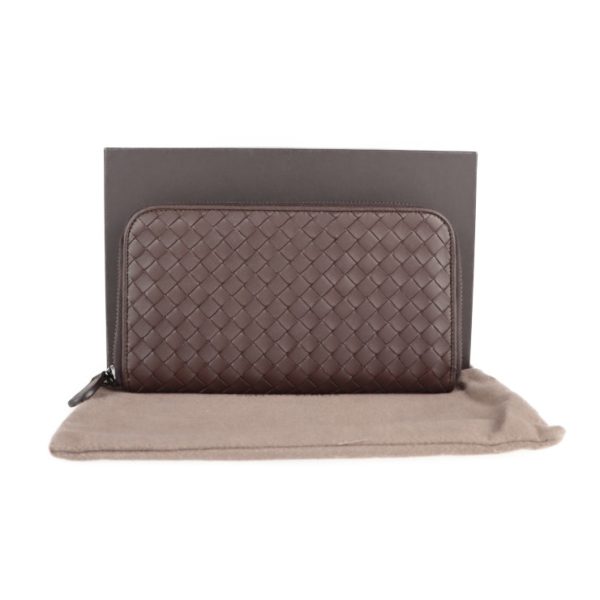 2103023002030 9 Bottega Veneta Intrecciato Long Wallet Leather Brown