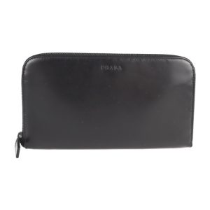 2103023002043 1 Prada Black Saffiano Leather Envelope Shoulder Bag