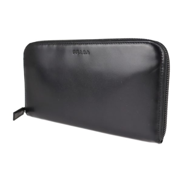 2103023002043 2 Prada Saffiano Leather Long Wallet Black