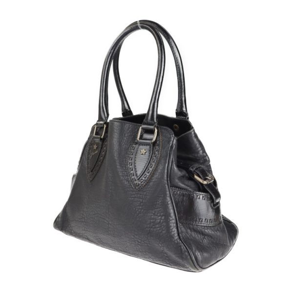 2103033007096 2 Fendi Etnico Nappa Leather Handbag Black