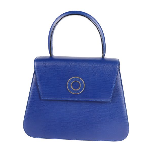 2103041002003 1 Celine Circle Logo Leather Handbag Blue