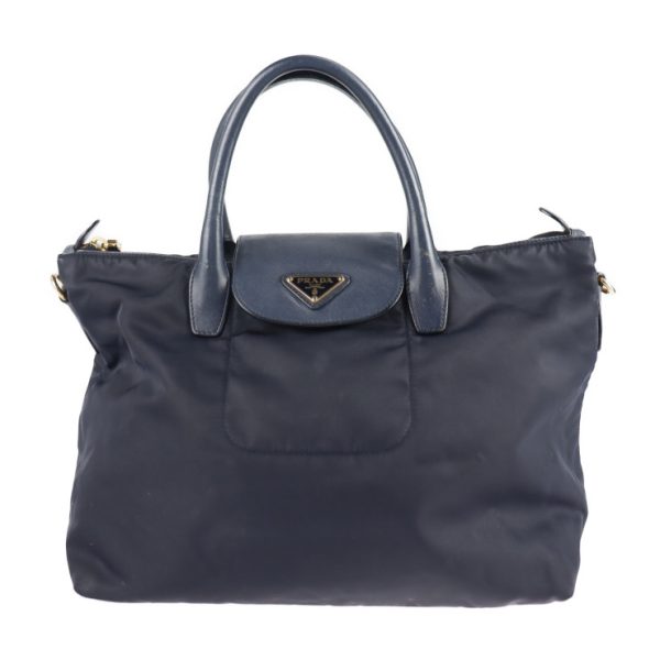 2103063007102 1 Prada Nylon Handbag Navy