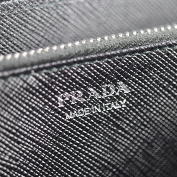 2103063007128 7 Prada Leather Long Wallet Black