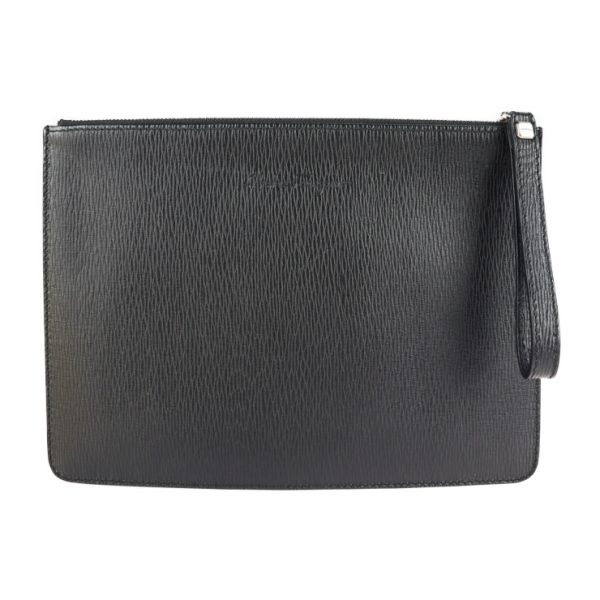 2103083002035 1 Salvatore Ferragamo Leather Clutch Bag Black