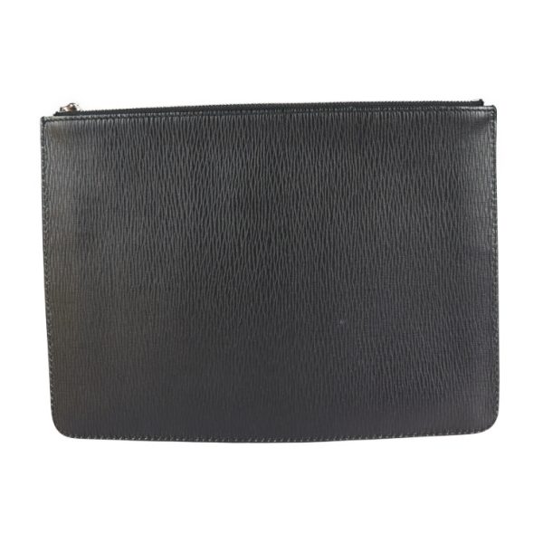 2103083002035 3 Salvatore Ferragamo Leather Clutch Bag Black