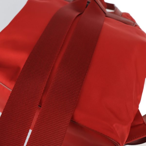 2103103008008 5 Prada Nylon Leather Backpack Red