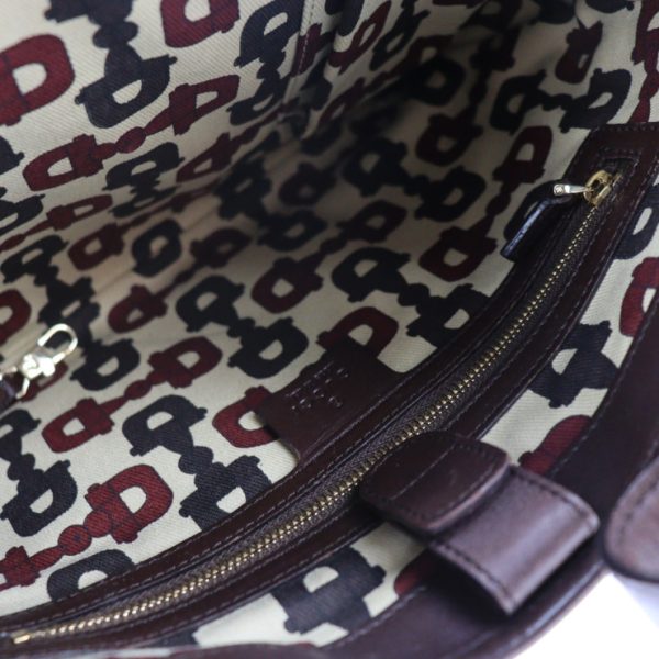 2103103008017 9 GUCCI Guccisima Shoulder Bag Leather Brown