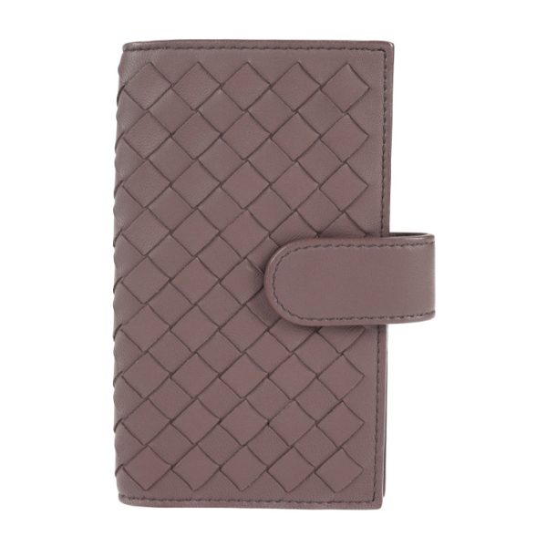 2103103008025 1 Bottega Veneta Intrecciato Leather Key Case Purple