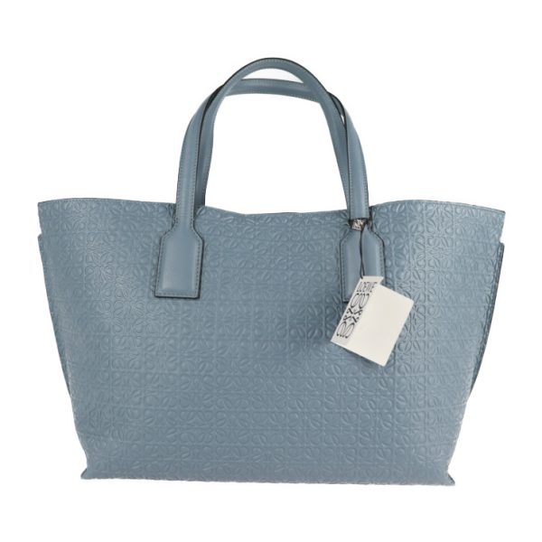 2104023007066 1 Loewe Anagram T Leather Tote Bag Stone Blue