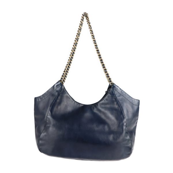 2104023007068 3 Prada Leather Shoulder Bag Navy