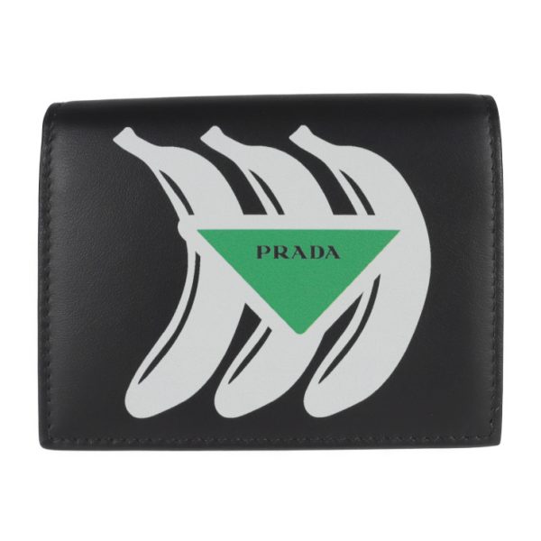 2104023007097 1 Prada Leather Bifold Wallet Black