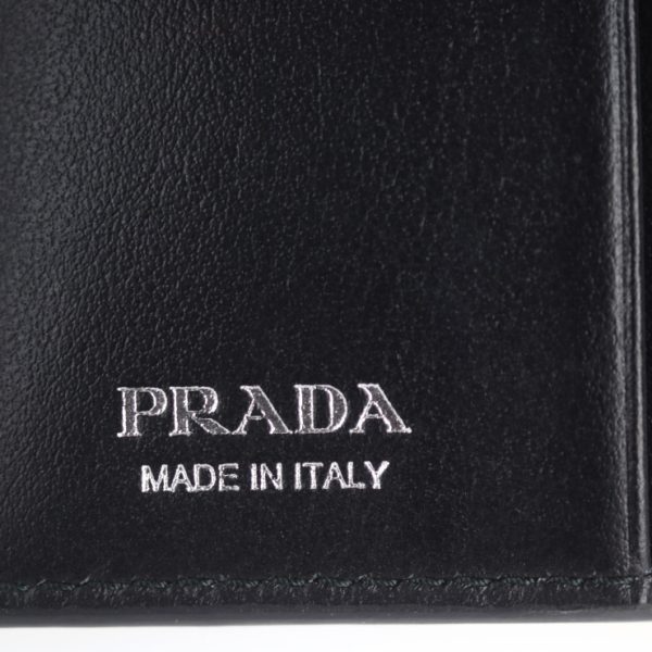 2104023007097 7 Prada Leather Bifold Wallet Black