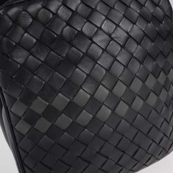 2104083007075 8 Bottega Veneta Intrecciato Leather Shoulder Bag Black