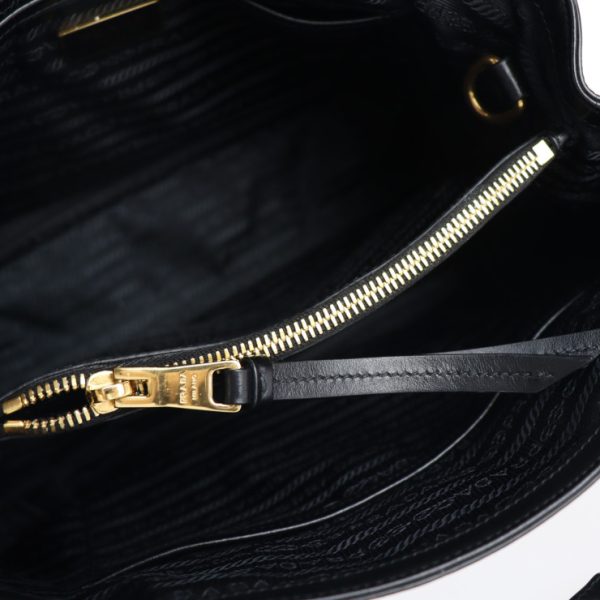 2104083007085 8 Prada Nylon Leather Shoulder Bag Black