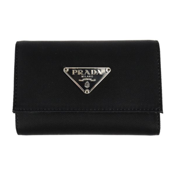 2104093008118 1 Prada Nylon Key Case Black