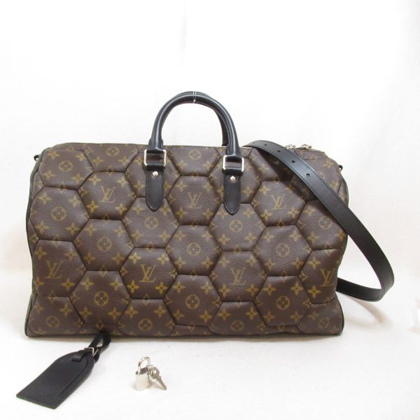 2104102224666 2 Louis Vuitton Keepall Bandouliere 45 Boston Brown