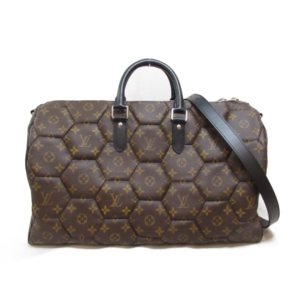 2104102224666 3 Louis Vuitton Keepall Bandouliere 45 Boston Brown