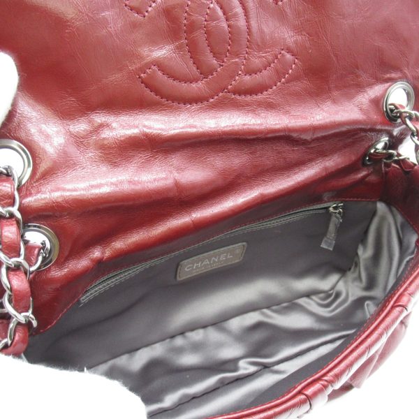 2104102236546 8 Chanel Chain Shoulder Bag Calf Red Series Red