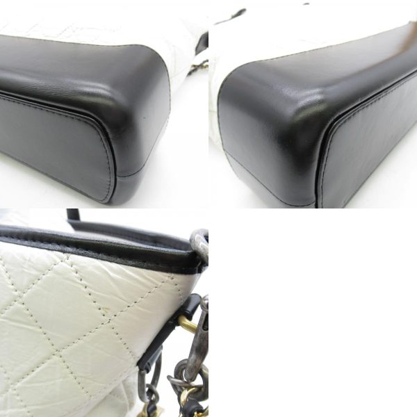 2104102240307 5c Chanel Gabriel de Two Way Shoulder Bag Leather White