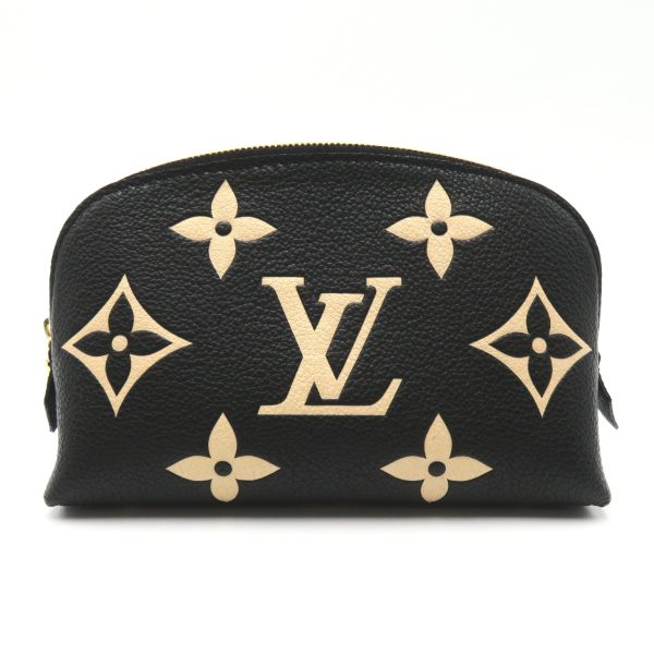 2104102250665 1 Louis Vuitton Pochette Cosmetic PM Bag Black Beige