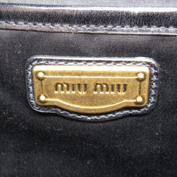 2104102260442 10 Miu Miu 2Way Tote Bag Black