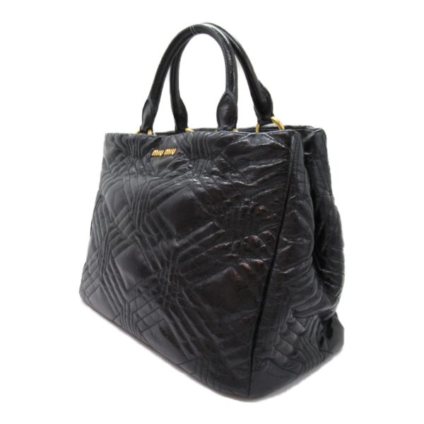 2104102260442 4 Miu Miu 2Way Tote Bag Black