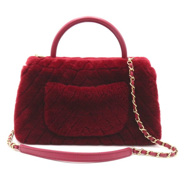 2104102267885 2 Chanel Coco Handle 2way Shoulder Bag Bordeaux