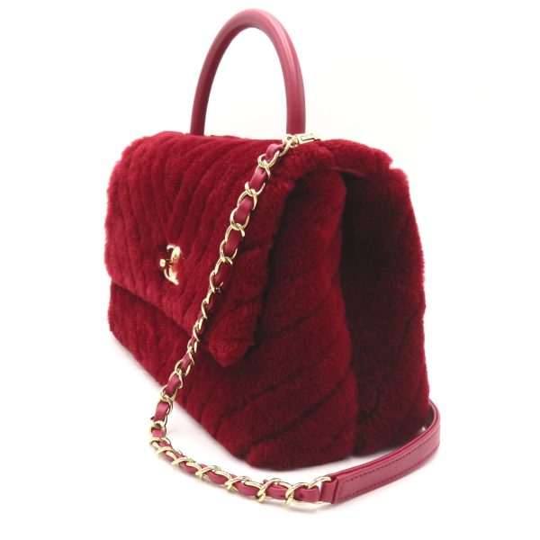 2104102267885 3 Chanel Coco Handle 2way Shoulder Bag Bordeaux