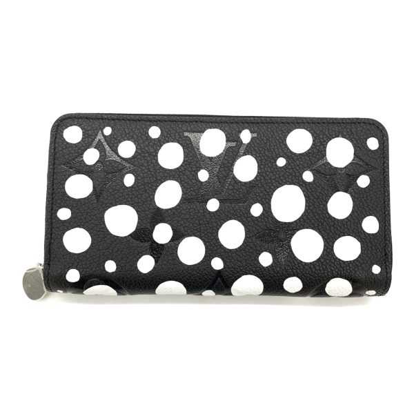 2104102272773 02 Louis Vuitton Zippy Round Long Wallet Black White